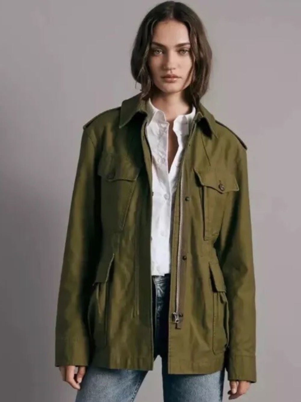 Rag & Bone Lorenz Cotton Military Jacket size X-Small